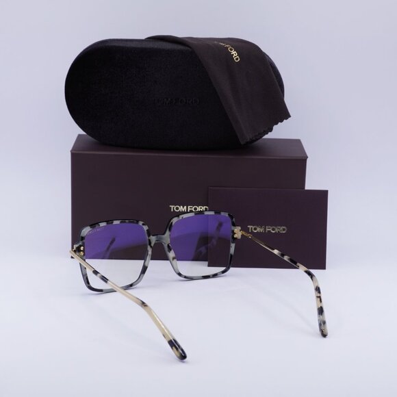 Tom Ford FT5915-B 005 Eyeglasses Black/Havana 53mm Square Frame - Picture 8 of 9